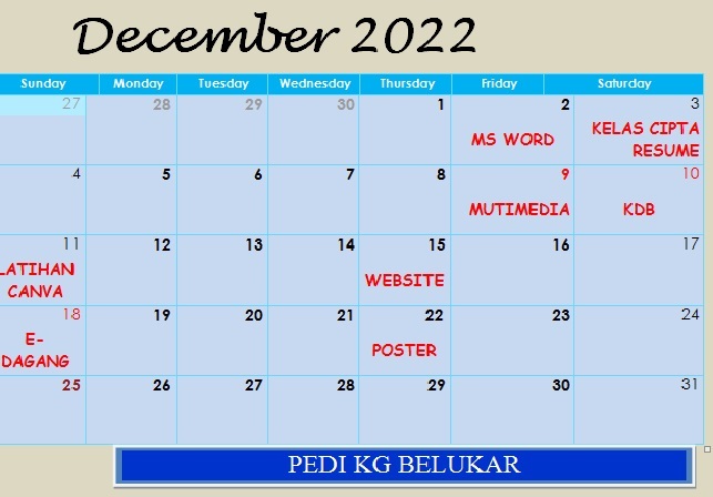 JADUALDECEMBER2022