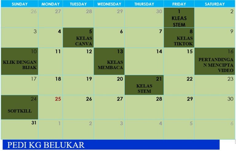 JADUAL AKTIVITI DISEMBER 23